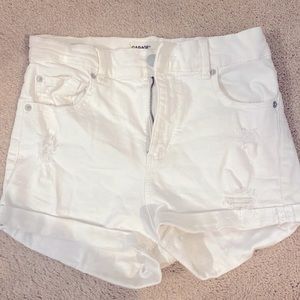Retro high waist White short Jeans